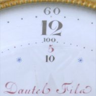 Zeldzame directoire pendule met revolutietijd. ca 1794, gesigneerd 'Dautel Fils'. 