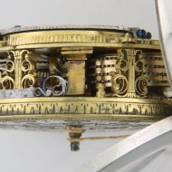 Antiek hollands zilveren spillegang zakhorloge met schijnslinger, gesigneerd C. Uyterweer, Rotterdam, N 275. ca 1740