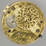 Zilveren gedreven spilhorloge met dubbele kast. 'May, London', ca 1760.