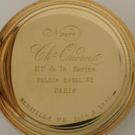 Louis Audemars, gemaakt voor Charles Oudin, Palais Royal 52, Paris. 18k geelgouden zakhorloge met volledige kalender en maanfases.