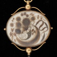 Antieke gouden Memento Mori zakhorloge opwindsleutel