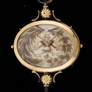 Antieke gouden Memento Mori zakhorloge sleutel