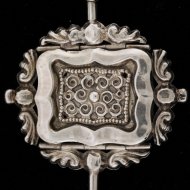Antieke Hollands zilveren zakhorloge sleutel met 2 scharnieren