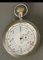Zilveren 'double face' zakhorloge van 'Paul Garnier'.