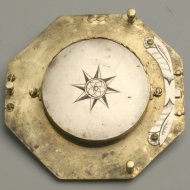 Antieke duitse 'Augsburg' zak-zonnewijzer (Sonnenuhr), gesigneerd: 'LTM' (Ludovicus Theodorus Mller), ca 1740 VERKOCHT