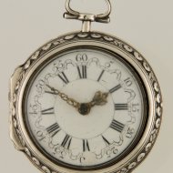 Antiek hollands Rotterdams zilveren zakhorloge van Pieter van den Bergh, nr. 78. ca 1740