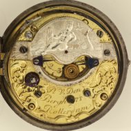 Antiek hollands Rotterdams zilveren zakhorloge van Pieter van den Bergh, nr. 78. ca 1740