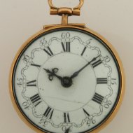 Antiek gouden Amsterdams 3-kasten spillegang hollands zakhorloge van Dirk Koster, Amsterdam. 