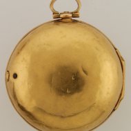Antiek gouden Amsterdams 3-kasten spillegang hollands zakhorloge van Dirk Koster, Amsterdam. 