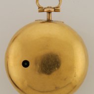 Antiek gouden Amsterdams 3-kasten spillegang hollands zakhorloge van Dirk Koster, Amsterdam. 