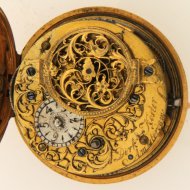 Antiek gouden Amsterdams 3-kasten spillegang hollands zakhorloge van Dirk Koster, Amsterdam. 