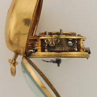 Antiek gouden Amsterdams 3-kasten spillegang hollands zakhorloge van Dirk Koster, Amsterdam. 