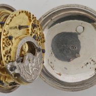 Hollands zilveren spillegang zakhorloge van 'Cornelis Uijterweer, Rotterdam No. 213' (Cornelis Uyterweer)