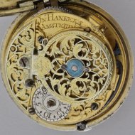 Antiek zilveren zakhorloge van Jan Hankels (Henkels), Amsterdam, no. 334