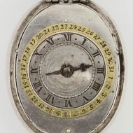 Antiek vroeg zilveren hollands puriteins halshorloge van Jan Janss Bockels, den Haag, ca. 1626-40