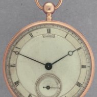 Gouden zakhorloge met kwartierslagwerk Gesigneerd: 'Vittu  Clermont'. 