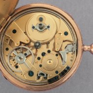 Gouden zakhorloge met kwartierslagwerk Gesigneerd: 'Vittu  Clermont'. 