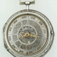 Antiek hollands zilveren spillegang zakhorloge met schijnslinger, gesigneerd Willem Dadelbeek, Utrecht. ca 1740