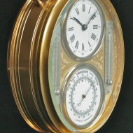 Feine Tisch-uhr 'Pendule de Bureau', Geschenk des Deutschen Kaisers Wilhelm II 'Andenken' mit Thermometer und Barometer, Hhe 200 mm, circa 1895