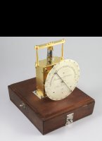 Chronomtre lectrique du professeur Jacques Arsne d'Arsonval, pour mesurer la vitesse des impressions nerveuses. Construit par Charles Verdin, 7 Rue Linn, Paris en 1890.
Electrische chronometer van prof. d'Arsonval om de zenuwreactietijd te meten. Geconstrueerd en gemaakt door Charles Verdin, 7 Rue Linn, Paris in 1890.
In goed werkende conditie.

