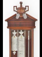 Antieke hollandse bakbarometer met thermometer, 'I, Tessa, Rotterdam'. ca 1770