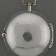 Zilver Hollands spillegang zakhorloge met dubbele kast, gesigneerd: 'Jan Gobels, Amsterdam', ca. 1700.