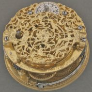 Zilver Hollands spillegang zakhorloge met dubbele kast, gesigneerd: 'Jan Gobels, Amsterdam', ca. 1700.