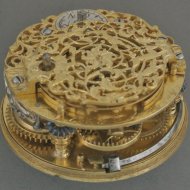 Zilver Hollands spillegang zakhorloge met dubbele kast, gesigneerd: 'Jan Gobels, Amsterdam', ca. 1700.