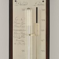 Antieke franse 'Dollond London' en Fecit 'Carcano, Place D'auphine, 1787', staaf barometer. 