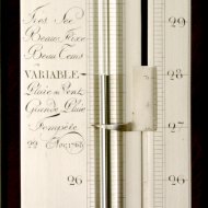 Antieke franse 'Dollond London' en Fecit 'Carcano, Place D'auphine, 1787', staaf barometer. 