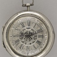 Zilver vroeg 18e eeuws Nederlands (Zeelands) zakhorloge van 'Jan Verhoeven. Sommelsdijk, nr. 1802'