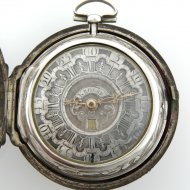 Zilveren spillegang datum zakhorloge 'J.P. Kroese, Amsterdam', 3 kasten