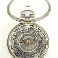 Zilveren spillegang datum zakhorloge 'J.P. Kroese, Amsterdam', 3 kasten