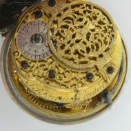 Zilveren spillegang datum zakhorloge 'J.P. Kroese, Amsterdam', 3 kasten