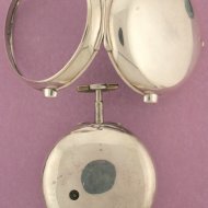 Zilveren Spillegang horloge met datum en eigenaarsnaam als uren, 1789