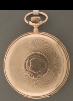 14k rood Zwitsers gouden savonet chronometer.